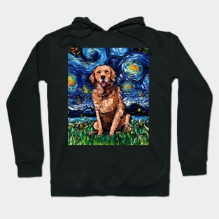 Dark Coat Golden Retriever Night Hoodie